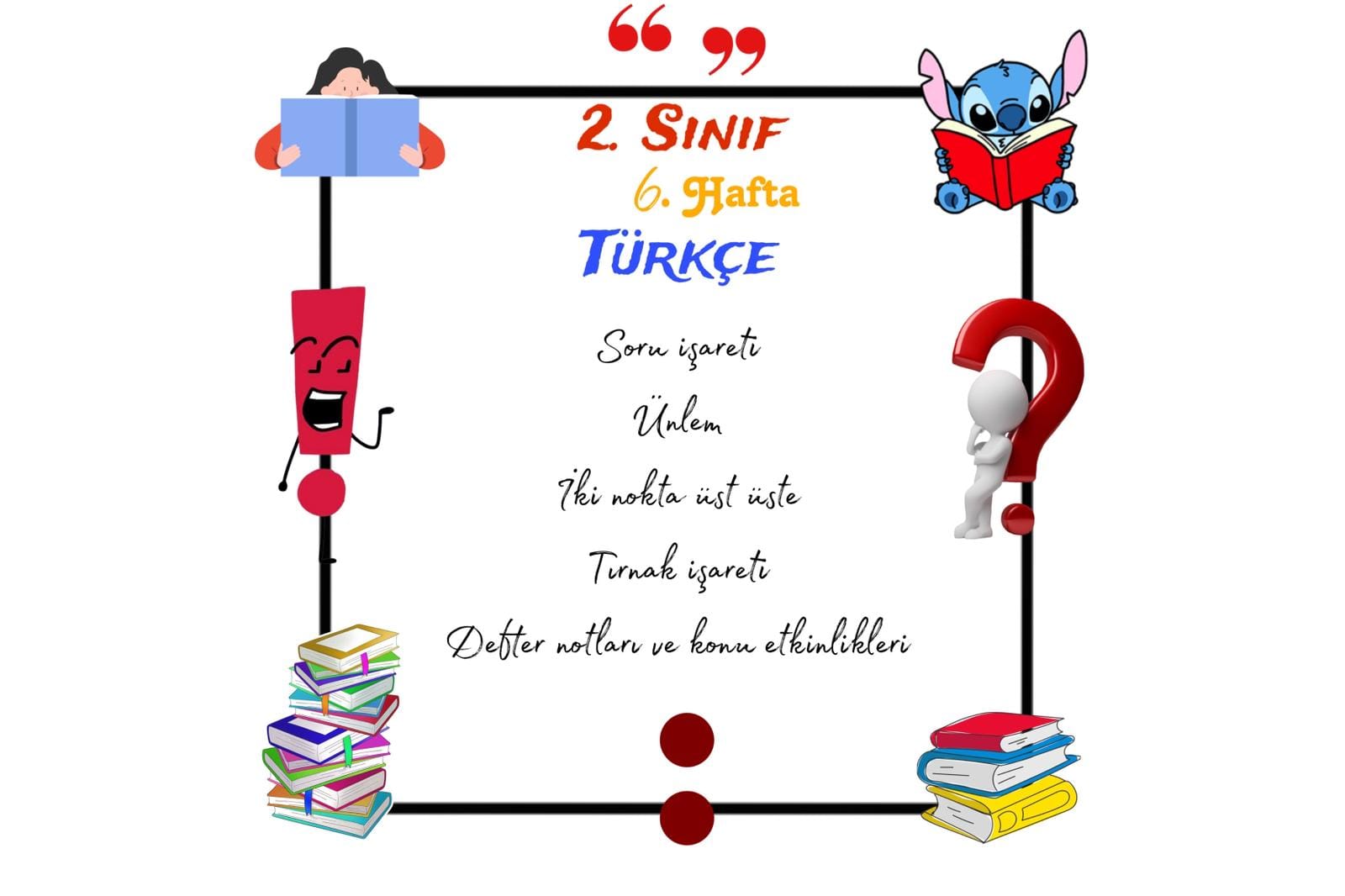 2.Sınıf Türkçe Noktalama İşaretleri                           (Soru İşareti-ünlem-İki nokta-Tırnak işareti)