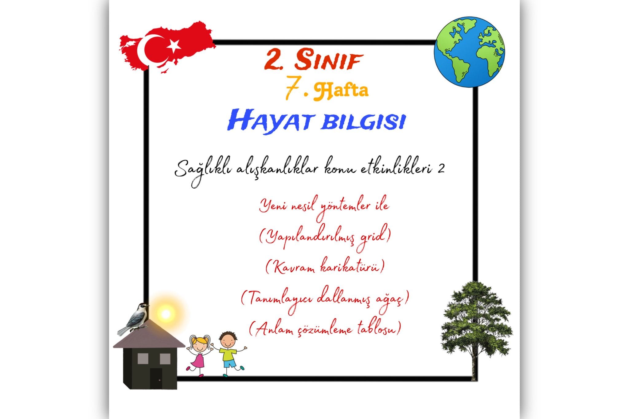 2.Sınıf Hayat Bilgisi Sağlıklı Alışkanlıklar konu etkinlikleri 2