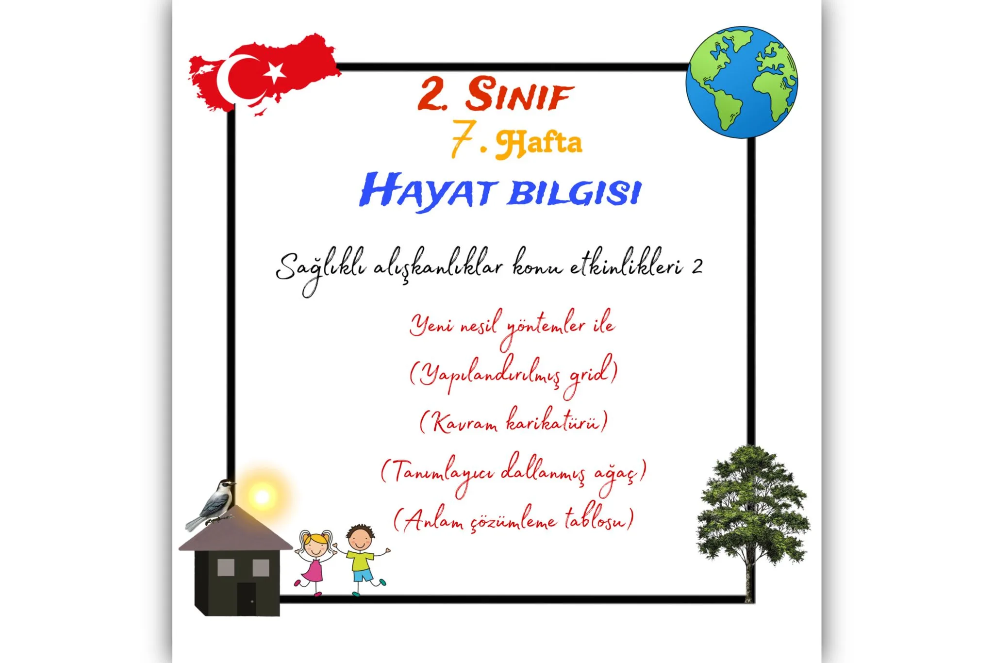 2.Sınıf Hayat Bilgisi Sağlıklı Alışkanlıklar konu etkinlikleri 2