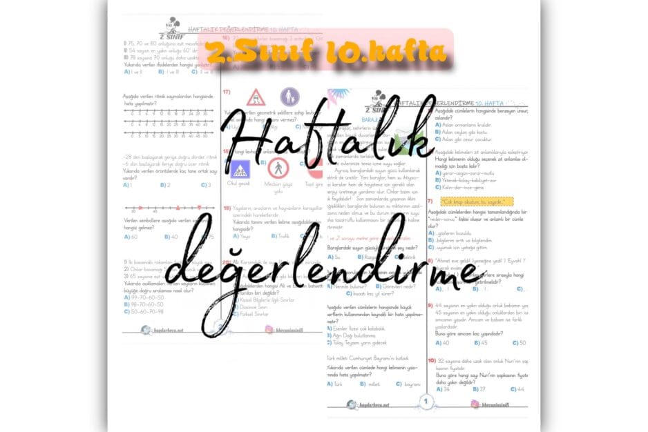 2. Sınıf 10.Haftalık Değerlendirme