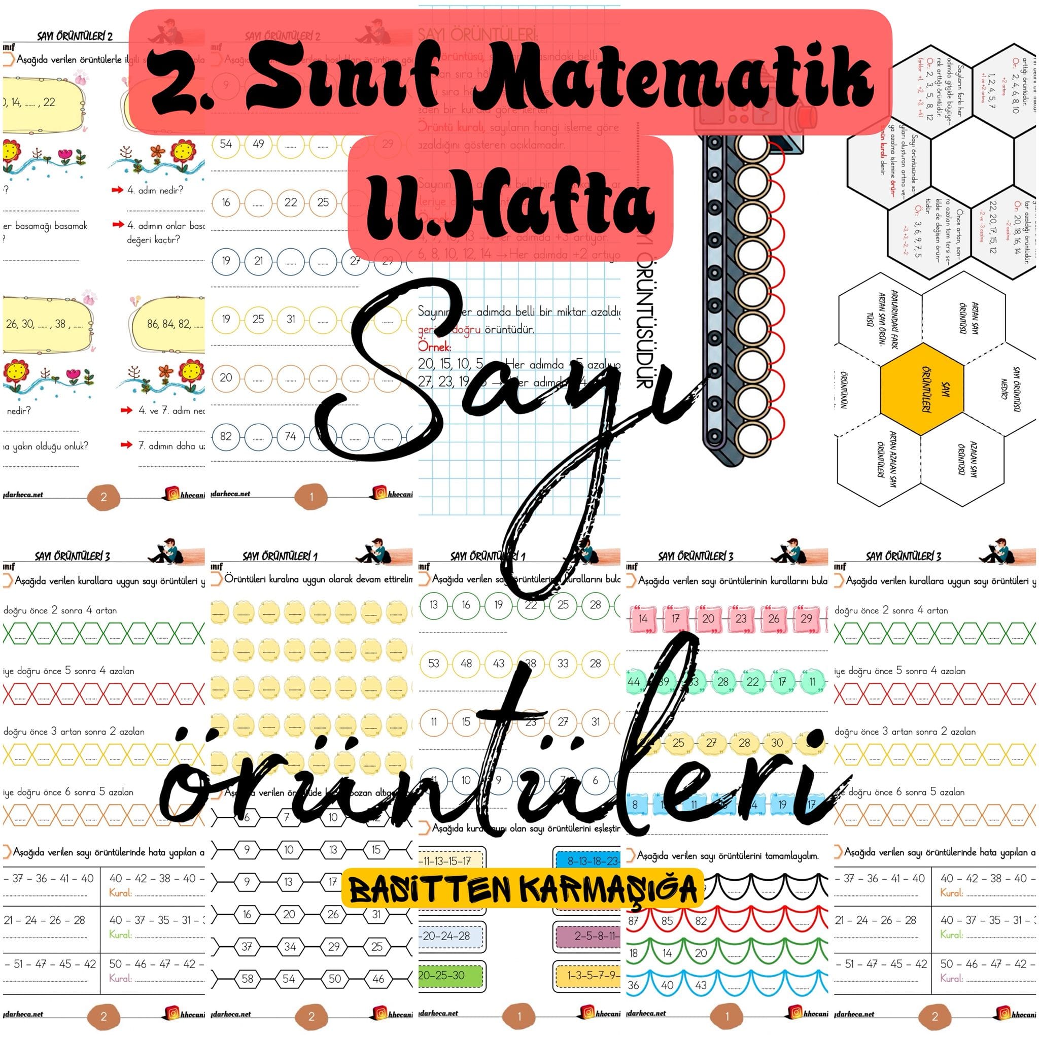 2. Sınıf Matematik Sayı Örüntüleri Defter Notu ve Konu Etkinlikleri