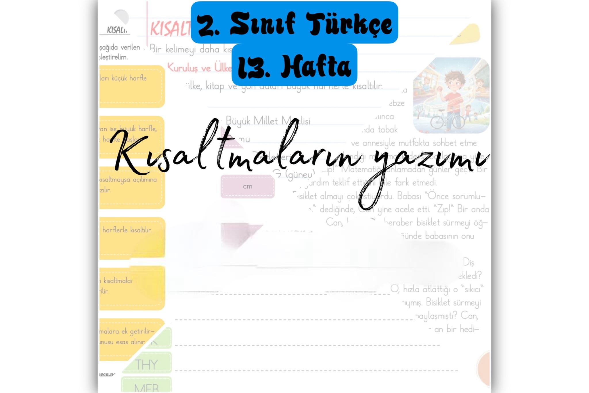 2. Sınıf Türkçe Kısaltmaların Yazımı