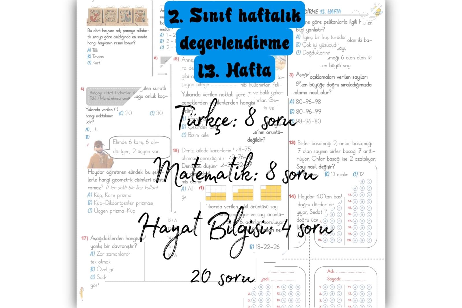 2. Sınıf 13. Hafta Haftalık Değerlendirme