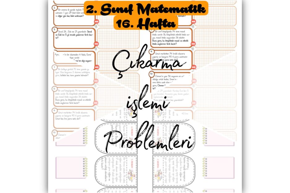 2. Sınıf Matematik Çıkarma İşlemi Problemleri