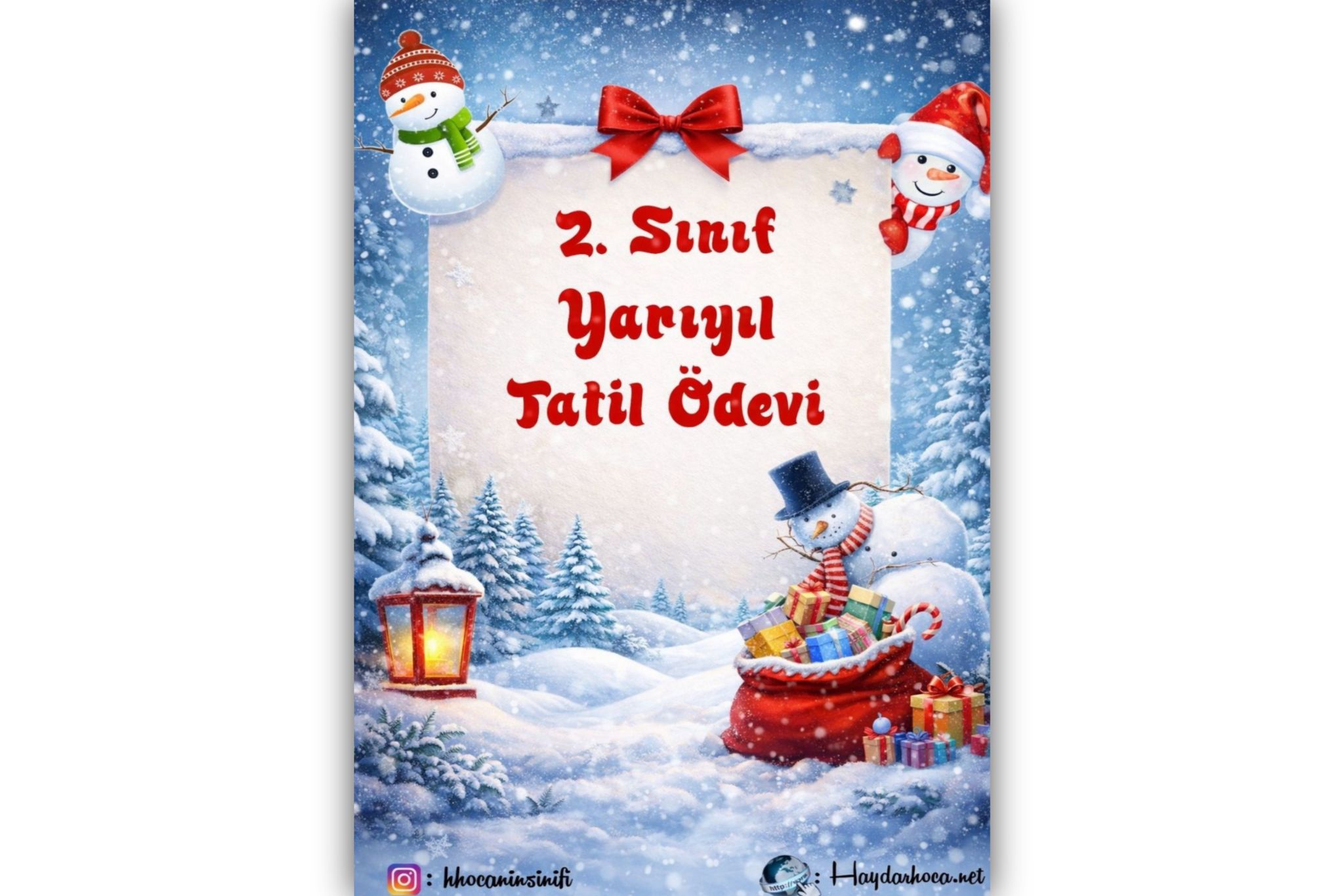 2. Sınıf Yarıyıl Tatil Ödevi