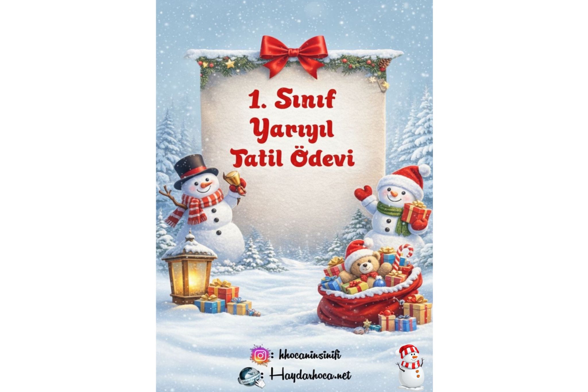 1. Sınıf Yarıyıl Tatil Ödevi