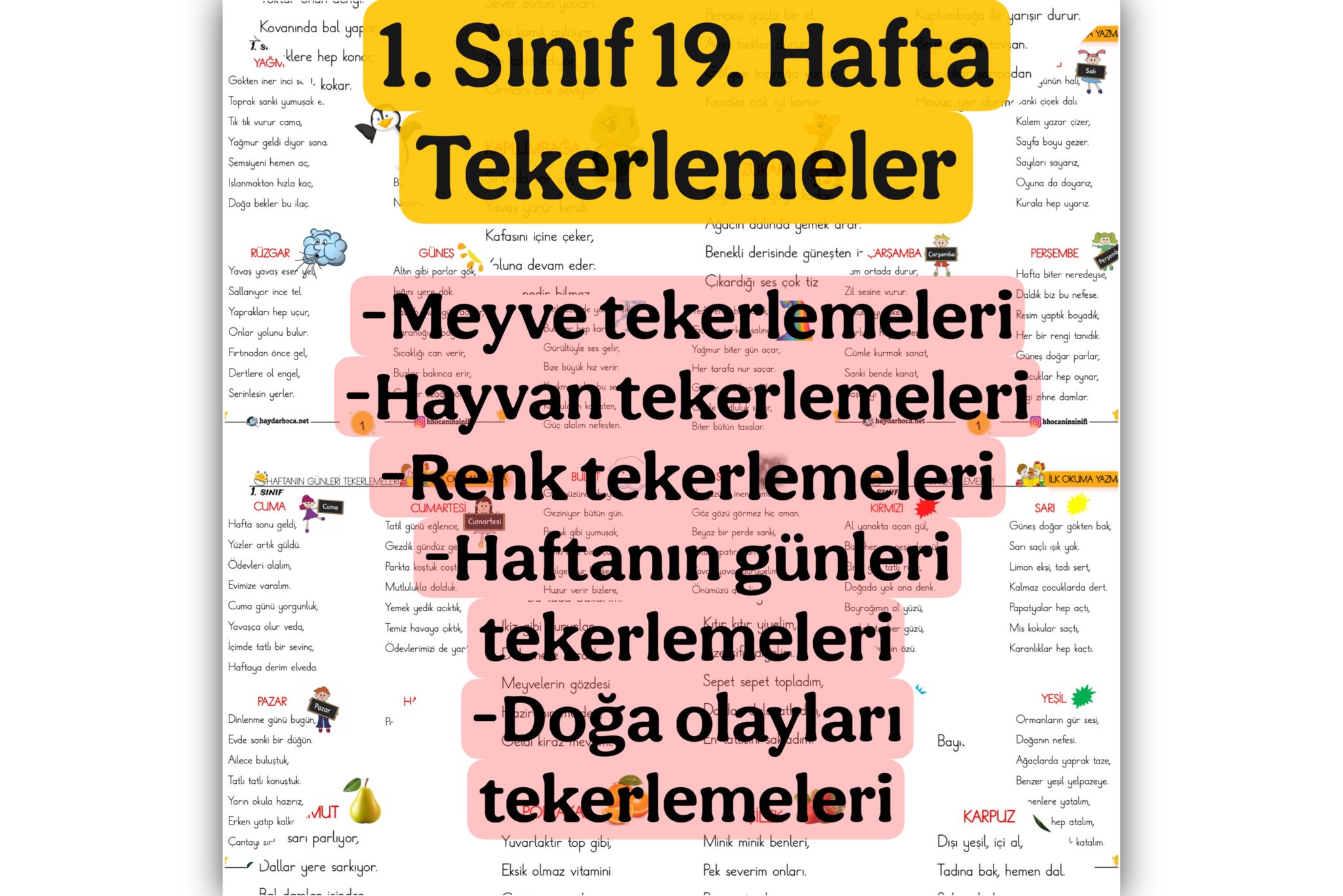 1. Sınıf Tekerlemeler