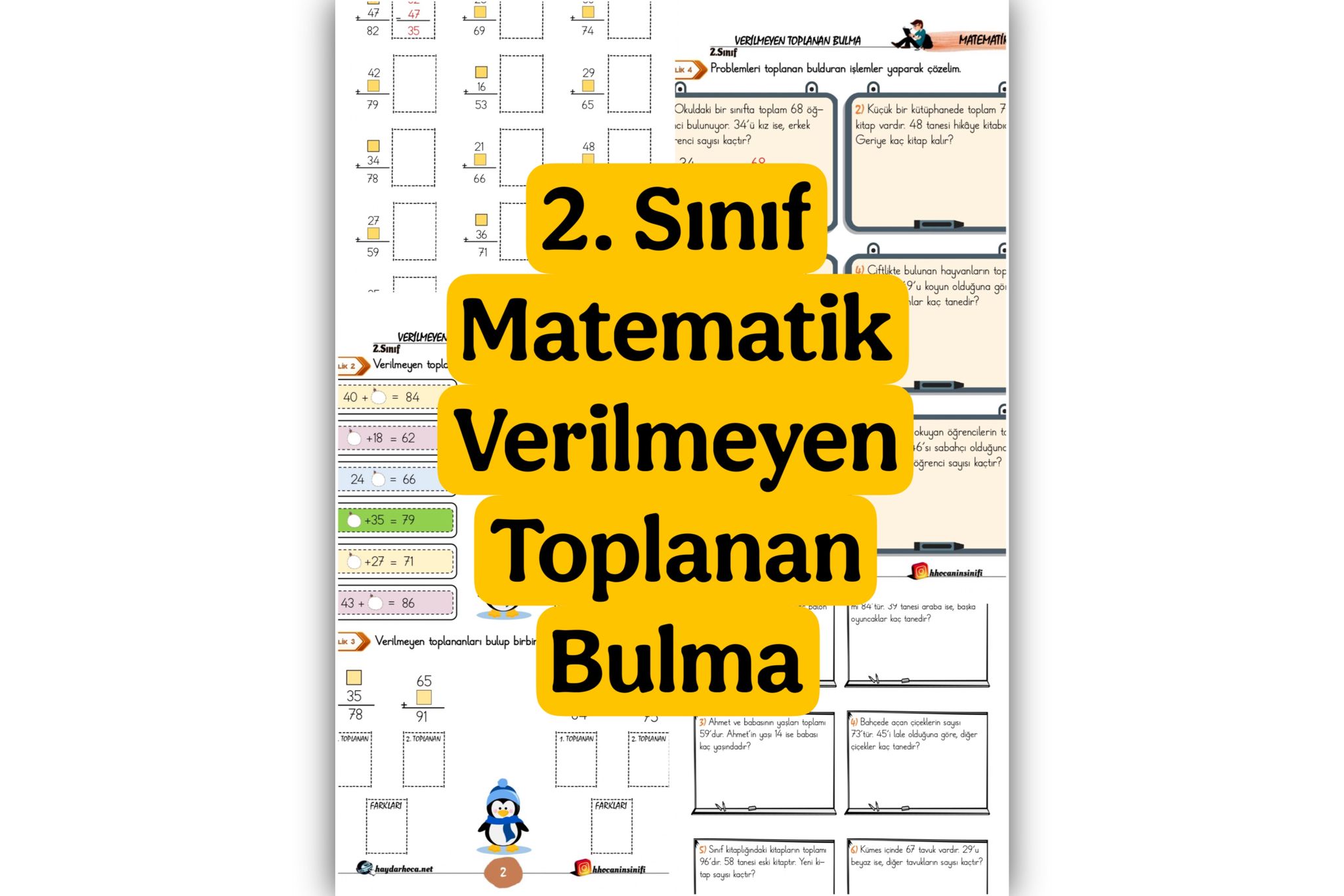 2. Sınıf Matematik Verilmeyen Toplanan Bulma