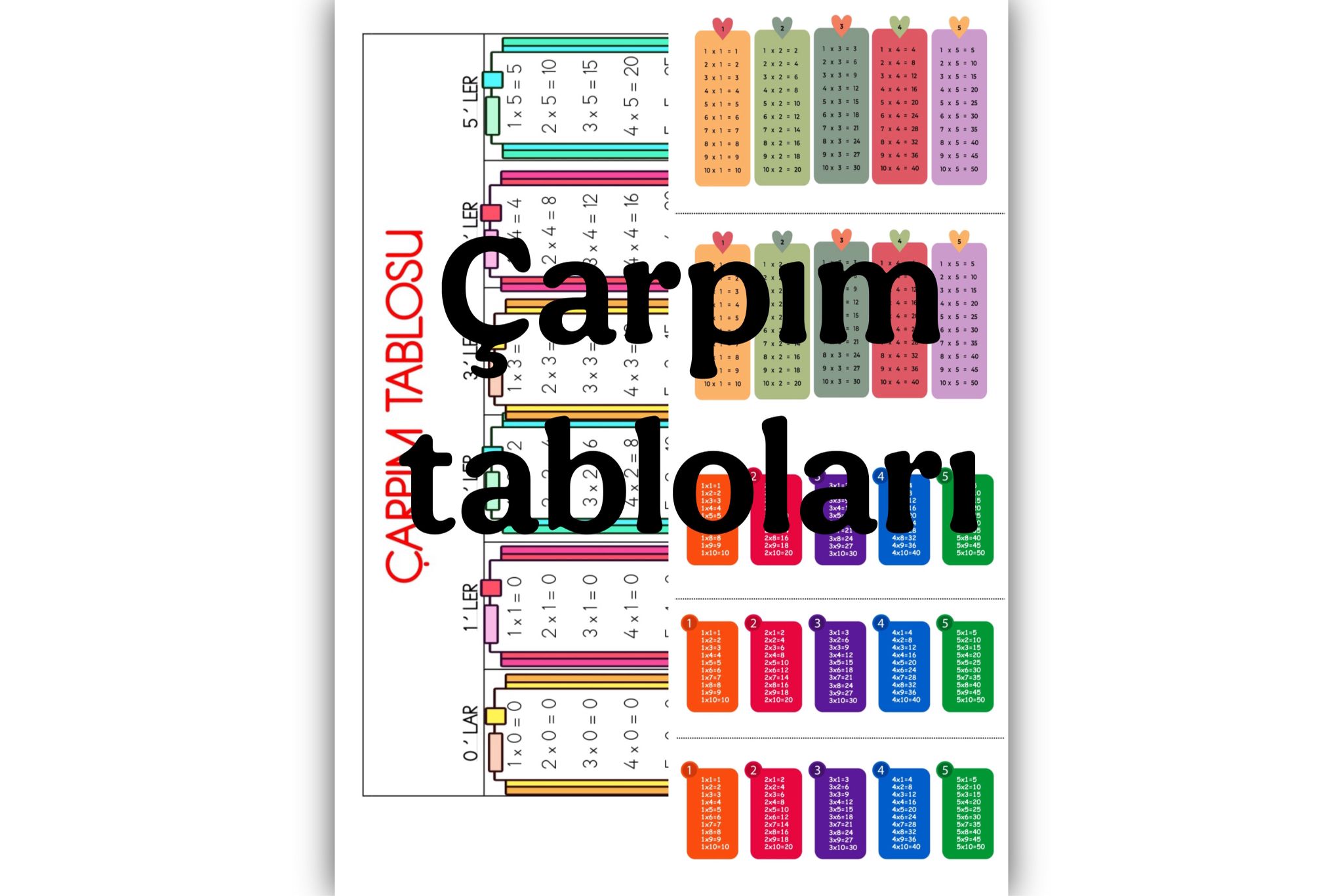 5) 2. Sınıf Matematik Çarpım Tabloları