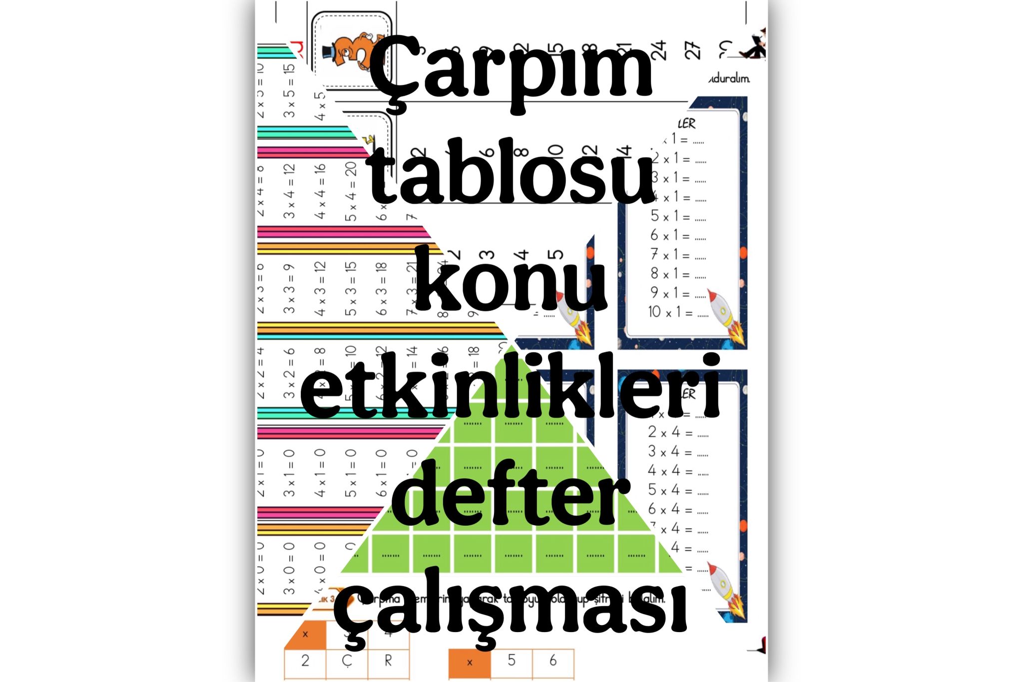 6) 2. Sınıf Matematik Çarpım tablosu Konu Etkinikleri ve Defter Çalışması