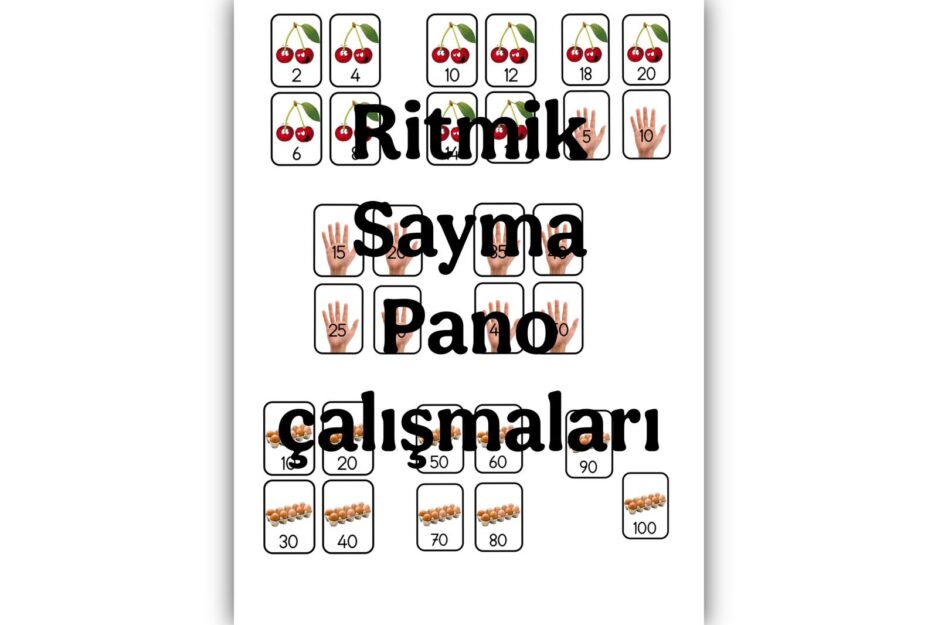 1. Sınıf İkişer-Beşer-Onar Ritmik Sayma Pano Çalışmaları