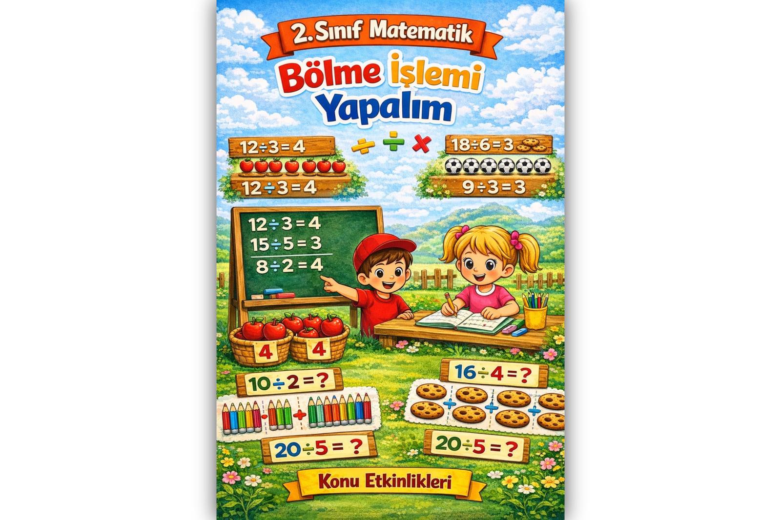 3) 2. Sınıf Matematik Bölme İşlemi Yapalım