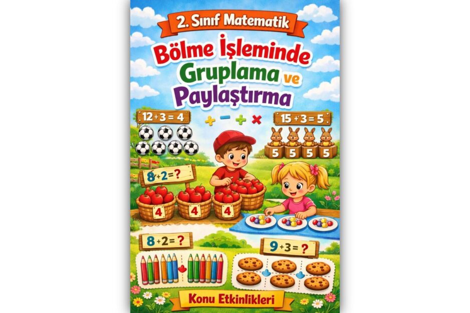 1) 2.Sınıf Matematik Bölme işleminde gruplama ve paylaştırma