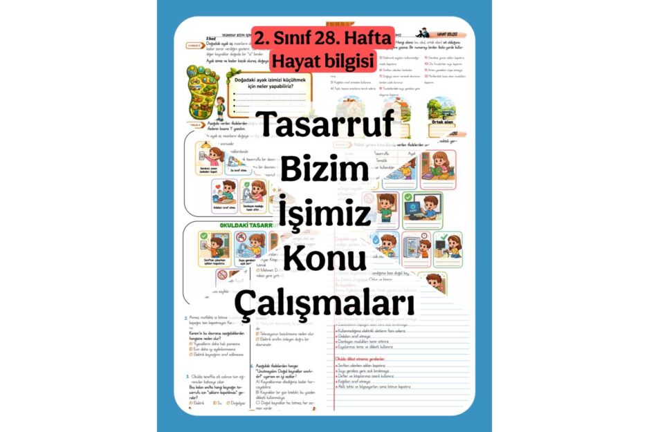 2. Sınıf Hayat Bilgisi Tasarruf Bizim İşimiz Konu Çalışmaları
