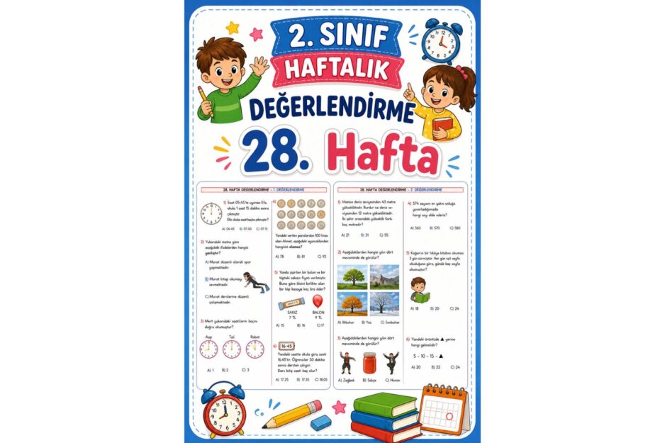 2. Sınıf 28. Hafta Haftalık Değerlendirme