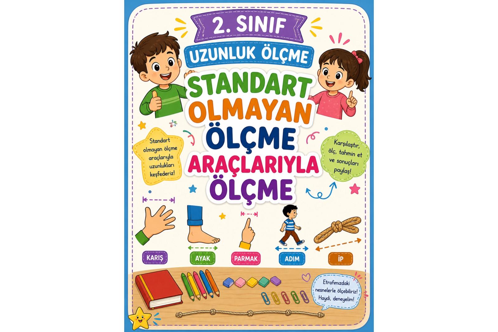 2. Sınıf Matematik Uzunluk Ölçme Standart Olmayan Ölçme Birimleri
