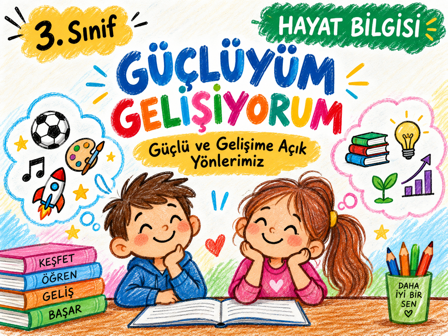 3.Sınıf Hayat Bilgisi Güçlüyüm Gelişiyorum Defter Notları-Konu Etkinlikleri
