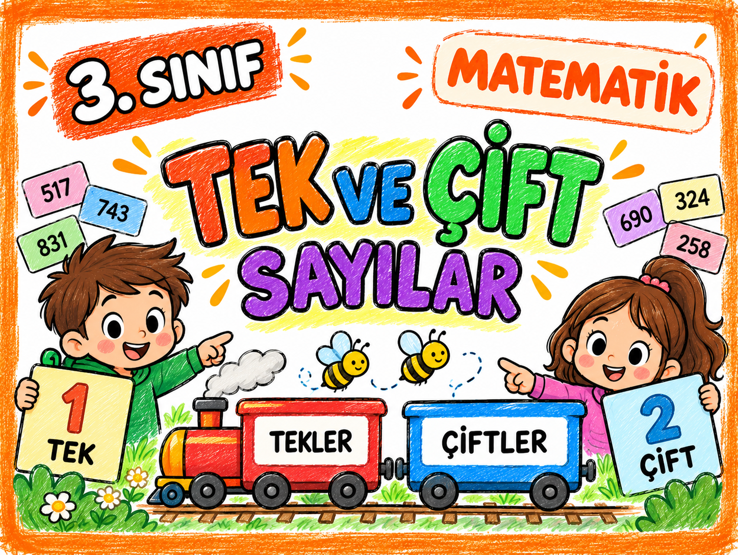 3. Sınıf Matematik Tek ve Çift sayılar Konu Çalışmaları