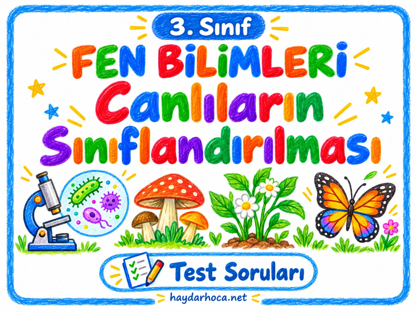 3. Sınıf Fen Bilimleri Canlıların Sınıflandırılması Testi