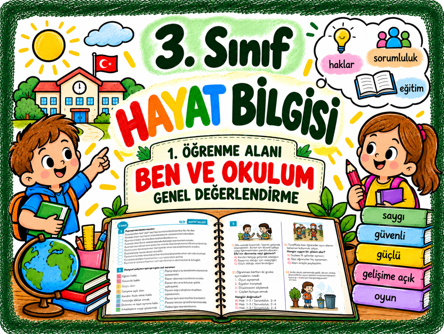 3. Sınıf Hayat Bilgisi 1. Öğrenme Alanı Ben ve Okulum GENEL DEĞERLENDİRME