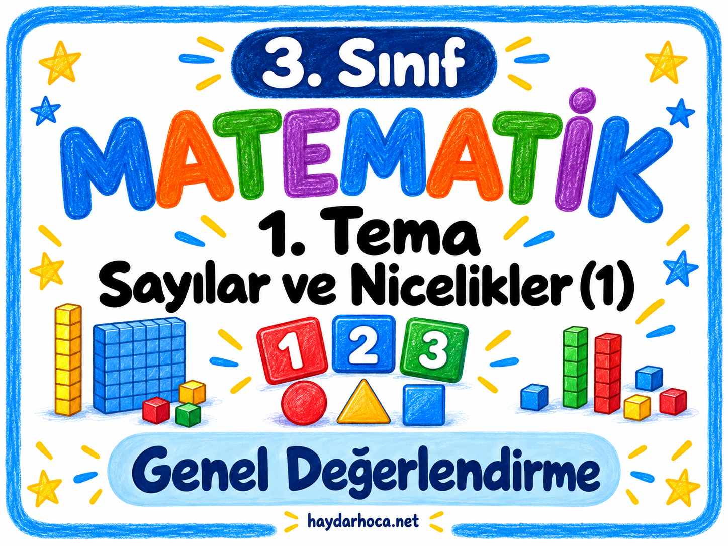 1. TEMA SAYILAR VE NİCELİKLER (1) GENEL DEĞERLENDİRME